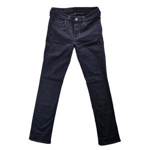 BIG STAR Women Size 4 26 Liv Straight Boot Dark Wash Denim Blue Jeans Casualwear